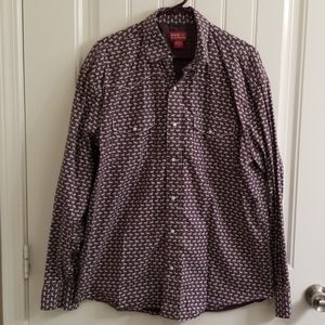 Men's Red Ranch western snap shirt XL